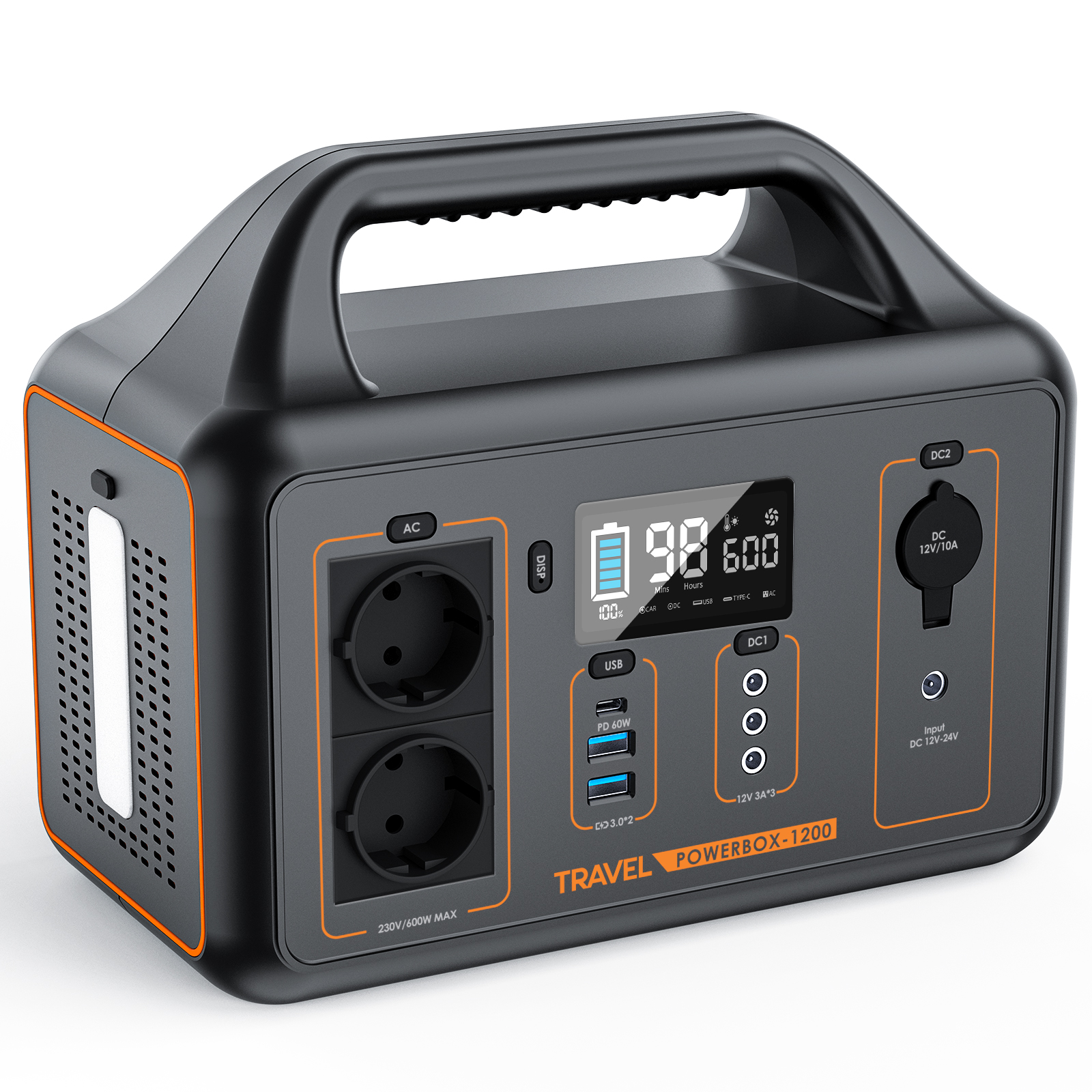 Przenośny magazyn energii TRAVEL POWERBOX 1200 (600W) (3)