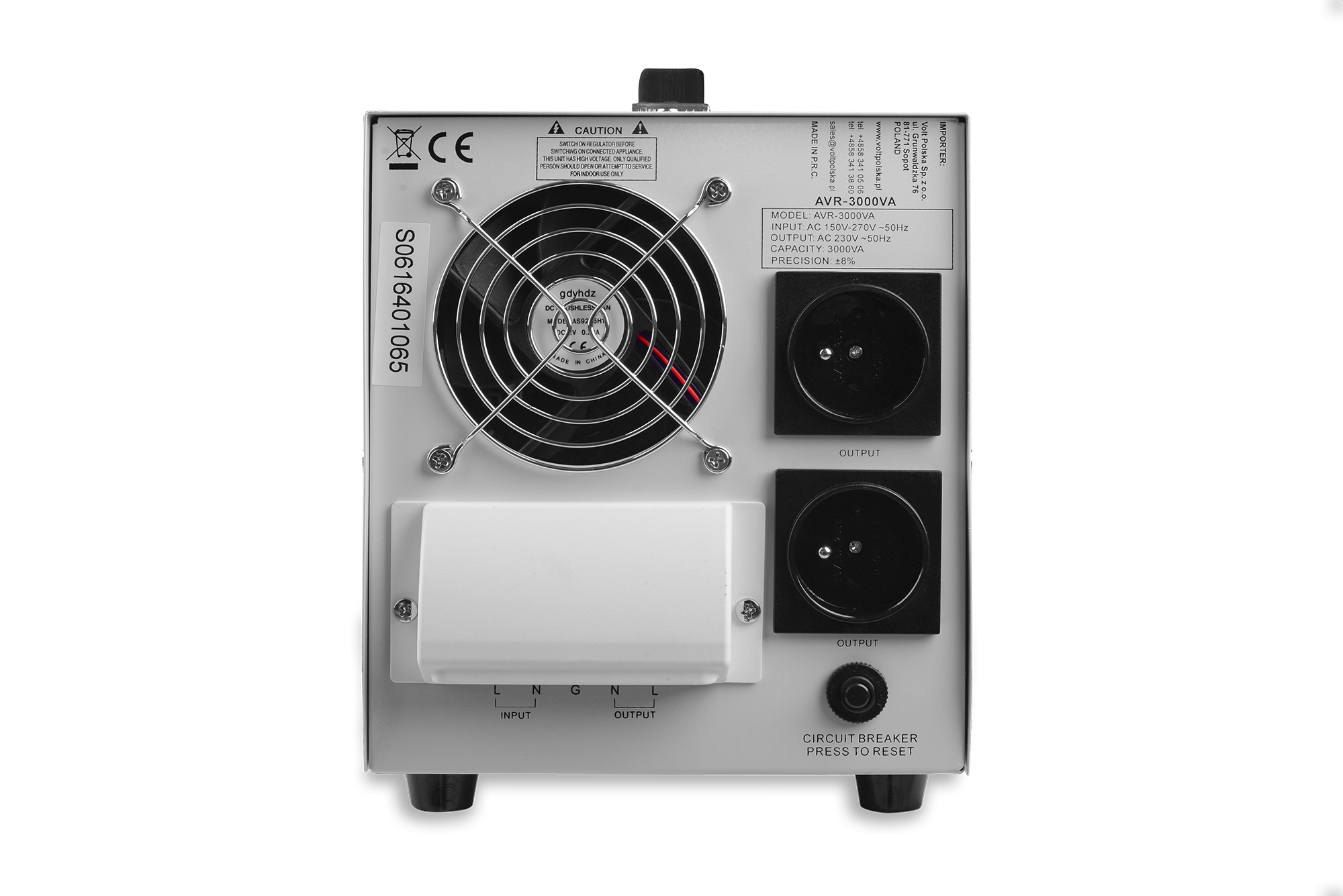 AVR 3000 (3000VA) STABILIZATOR NAPIĘCIA SIECIOWEGO (5)