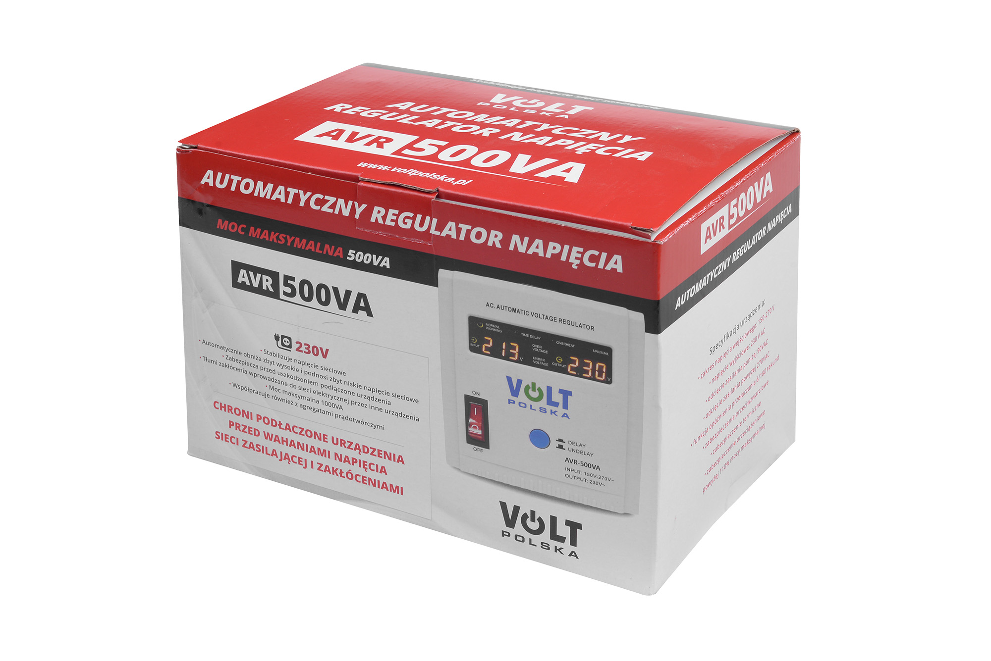 AVR 500 (500VA) STABILIZATOR NAPIĘCIA SIECIOWEGO