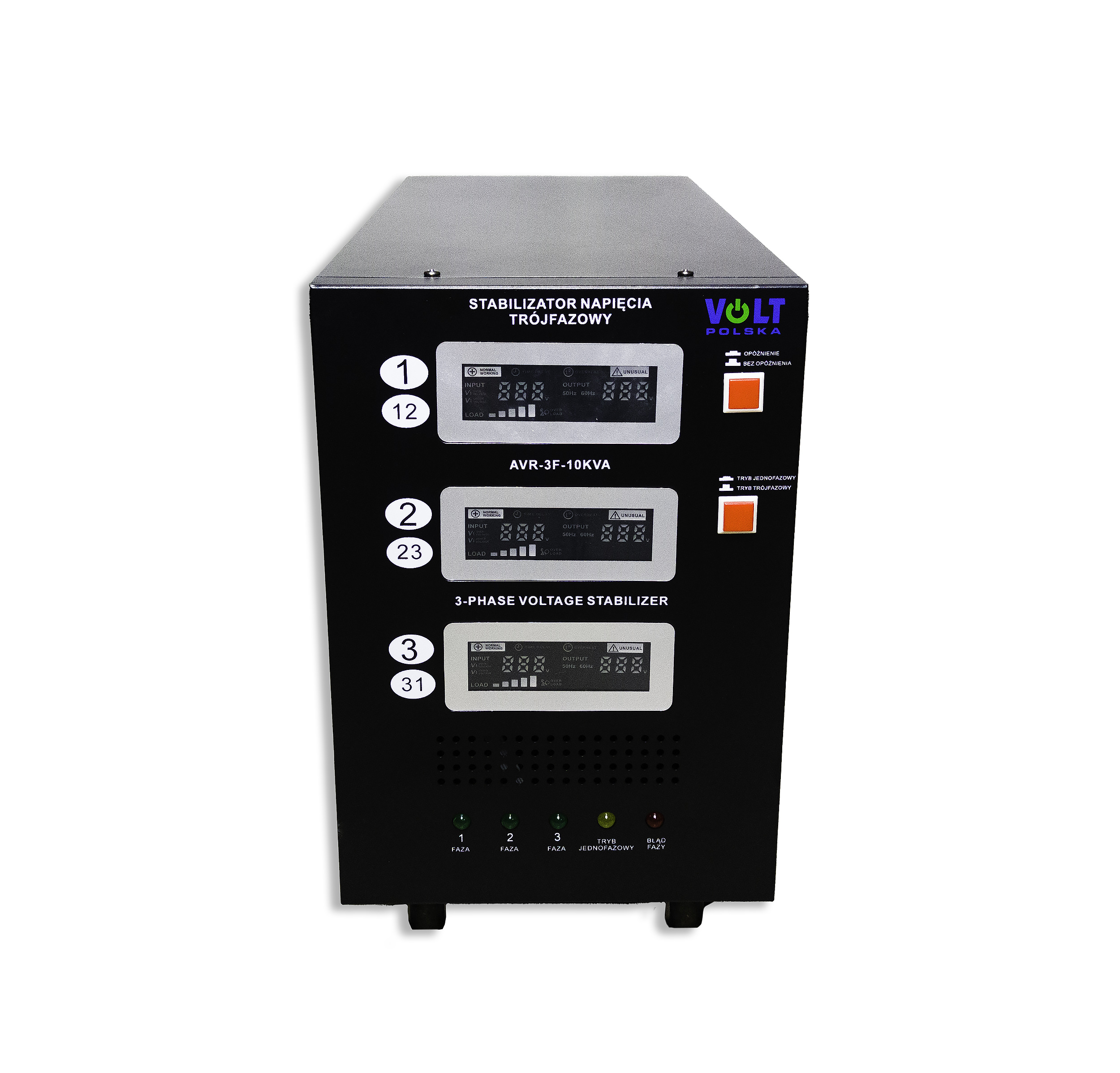 AVR PRO 10000VA 3% SERVO 3-F STABILIZATOR NAPIĘCIA TRÓJFAZOWY 02