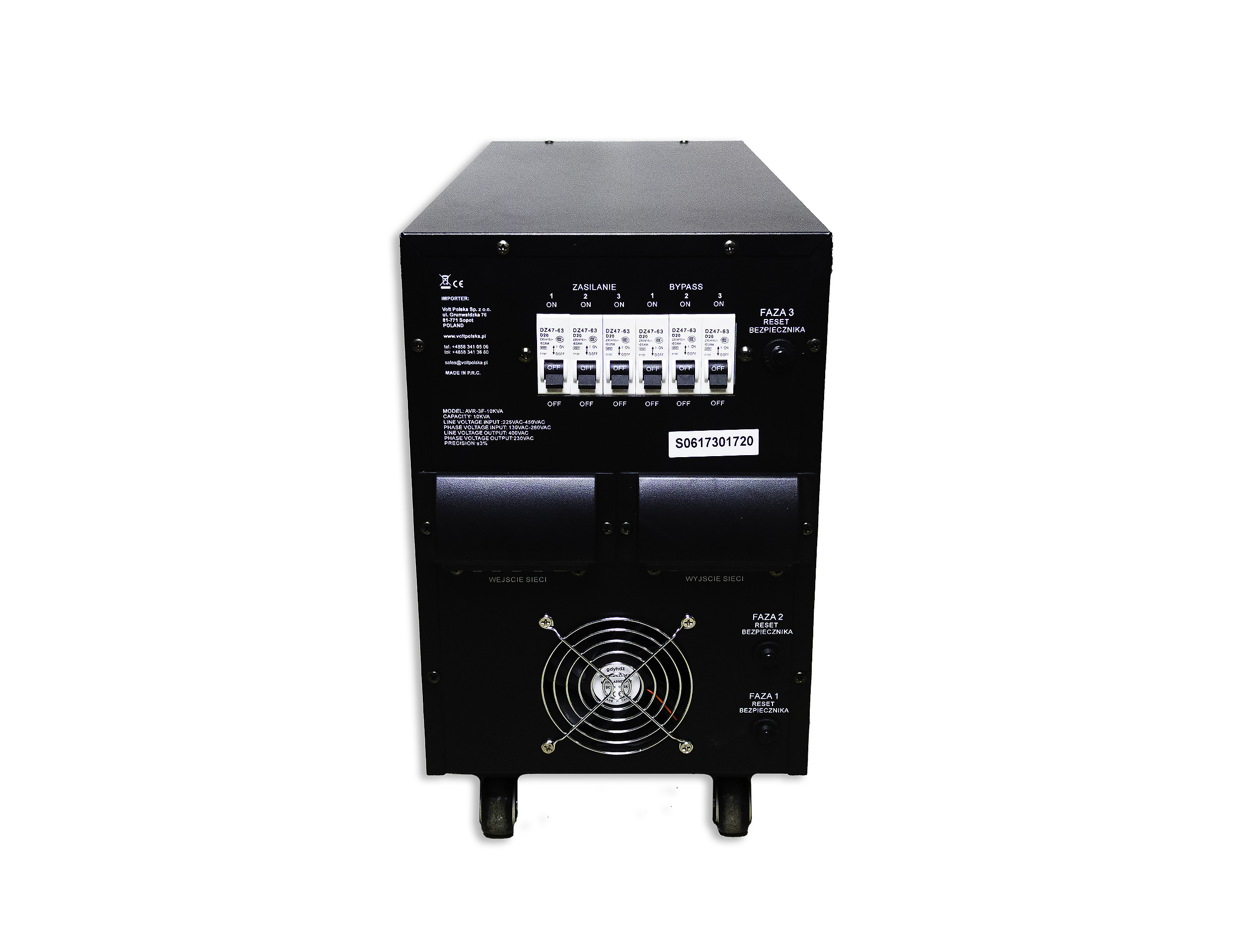 AVR PRO 10000VA 3% SERVO 3-F STABILIZATOR NAPIĘCIA TRÓJFAZOWY 03