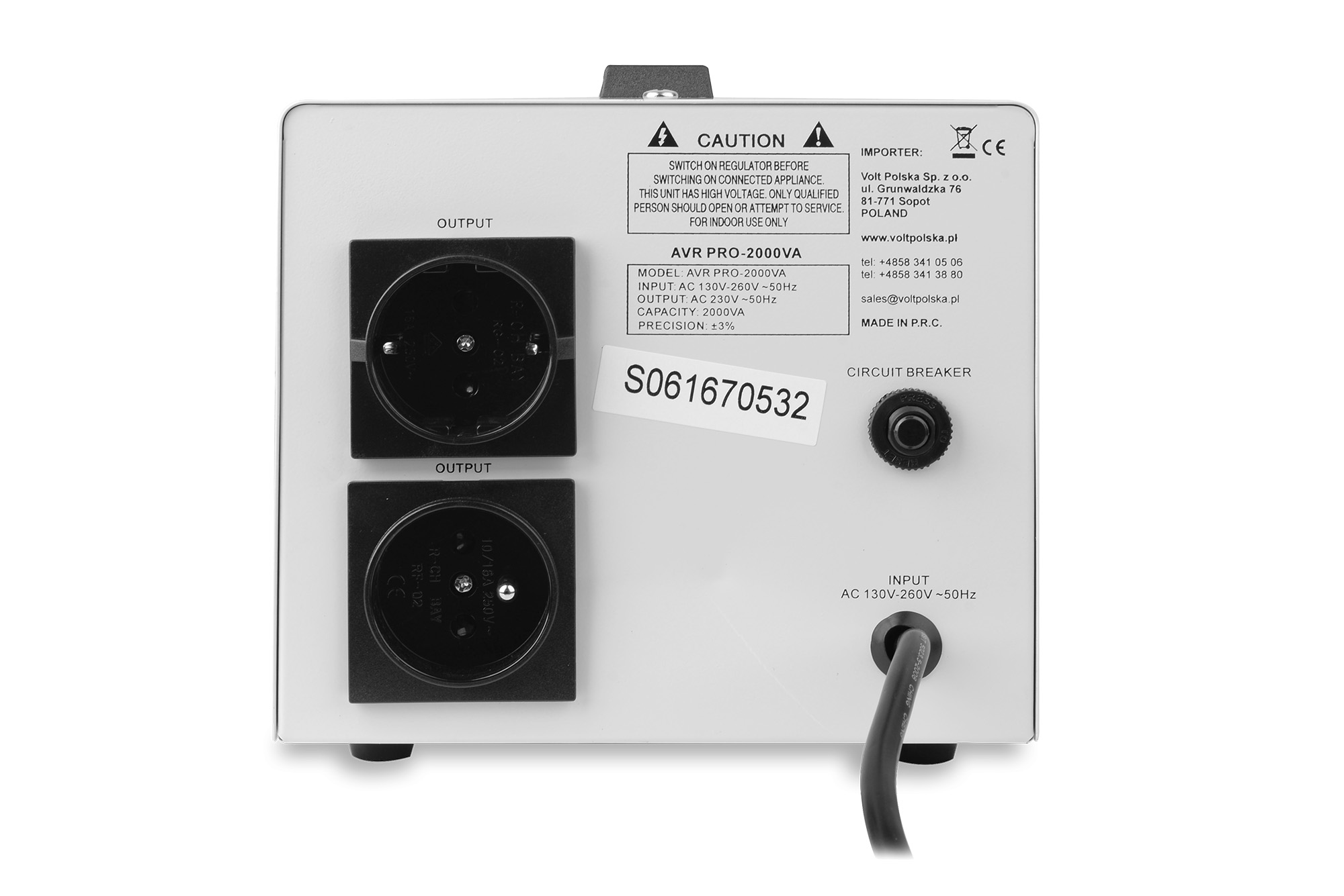 AVR PRO 2000 (2000VA) STABILIZATOR NAPIĘCIA SIECIOWEGO (4)