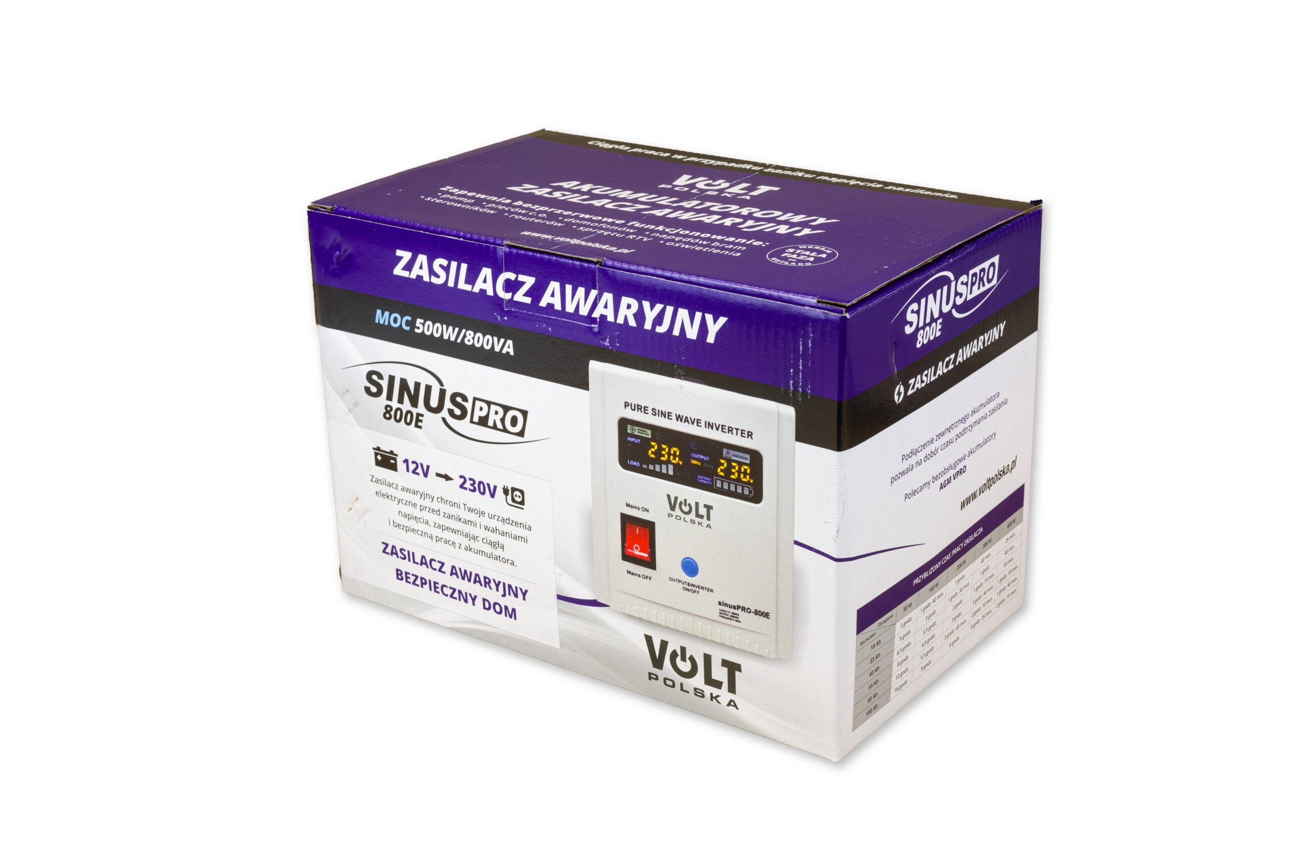 SINUS PRO 800 E 12-230V (500800W) ZASILACZ AWARYJNY new 01